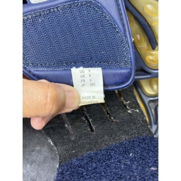 ADIDAS Vintage 2000 Y2k REPTOSSAGE Men's Slides Sandals Blue/Yellow Size 8 - Picture 7 of 12